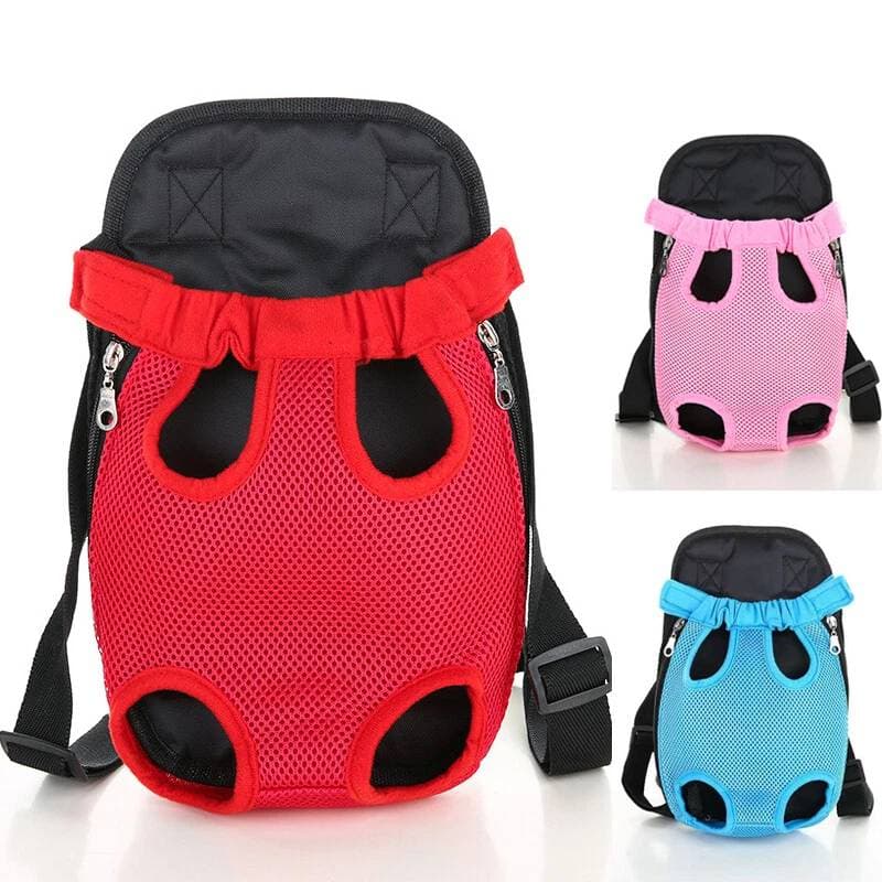 Pet Cat Dog Carrier Backpack (Red) thumbnail 3